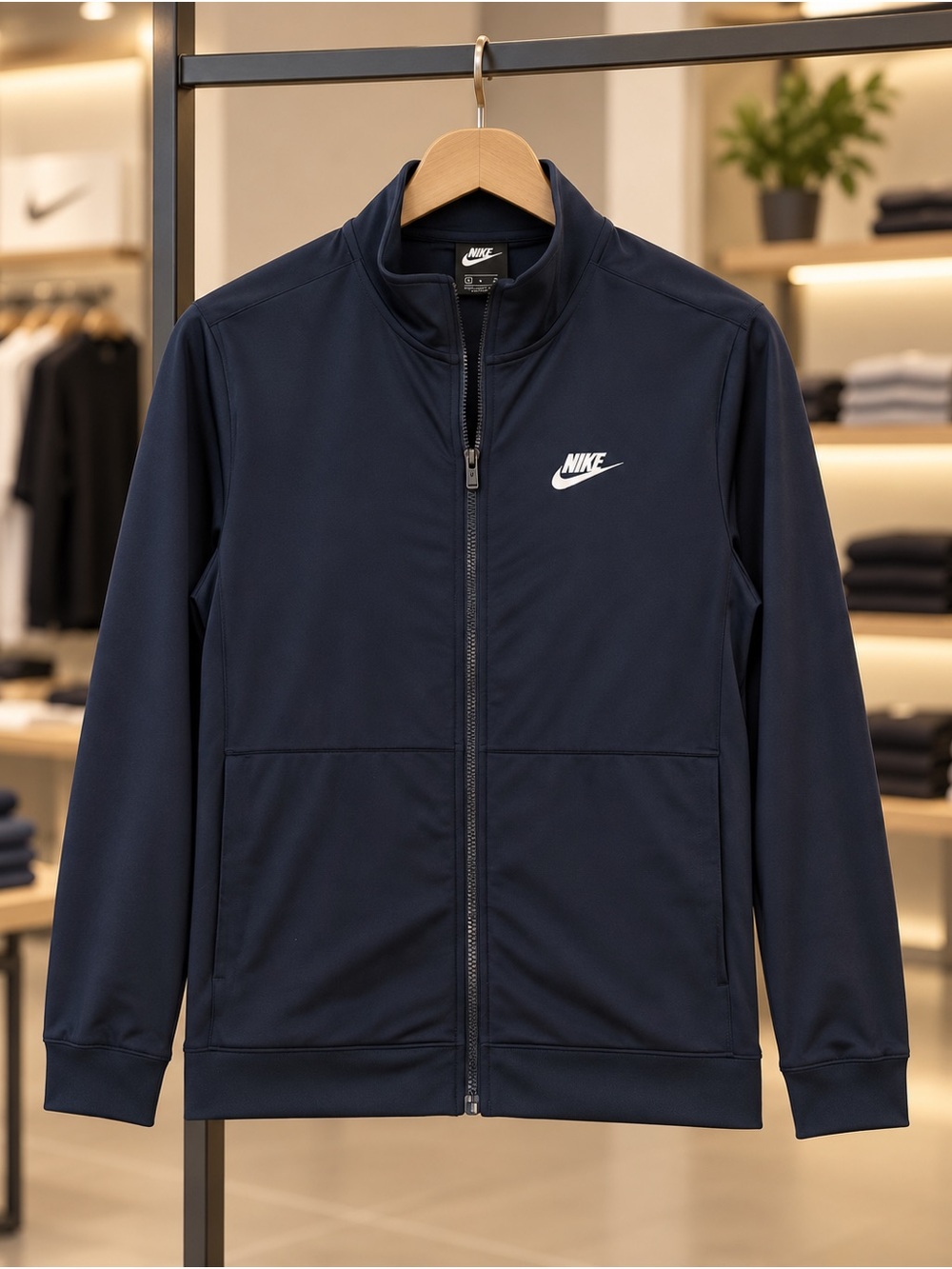 Nike Men’s Dark Blue Full-Zip Performance Jacket